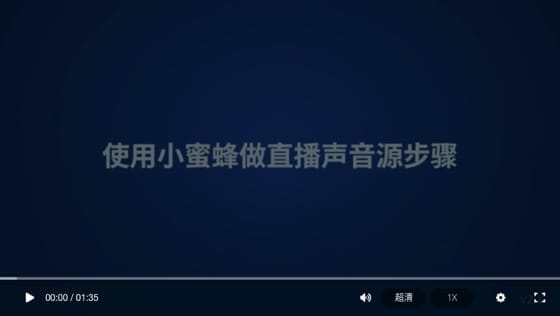 如何使用小蜜蜂做直播声音源